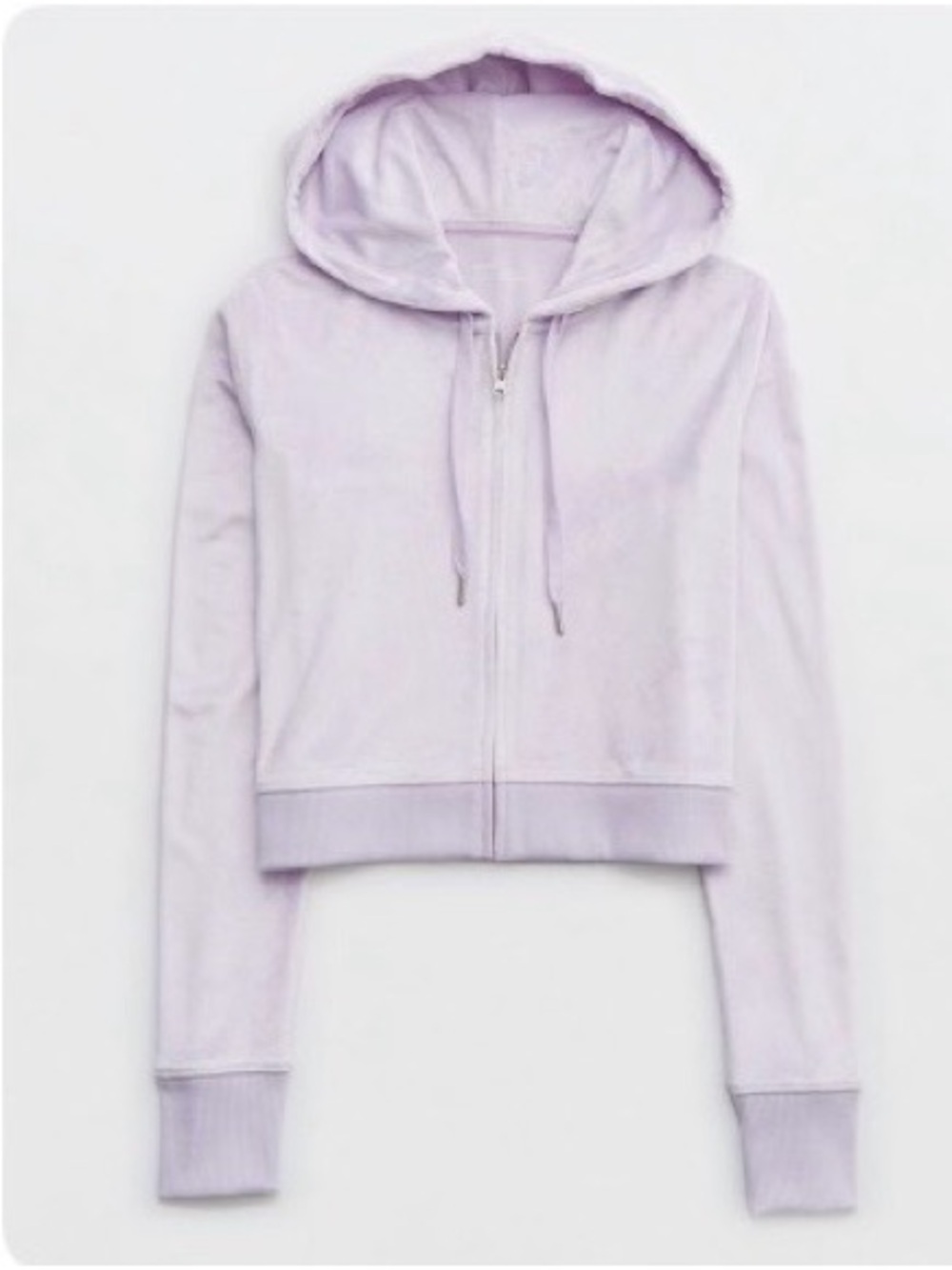 Aerie Dreamy Velour Cropped Hoodie